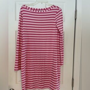 MOTT 50 pink and white striped dress with 50 UPF50 sun protection